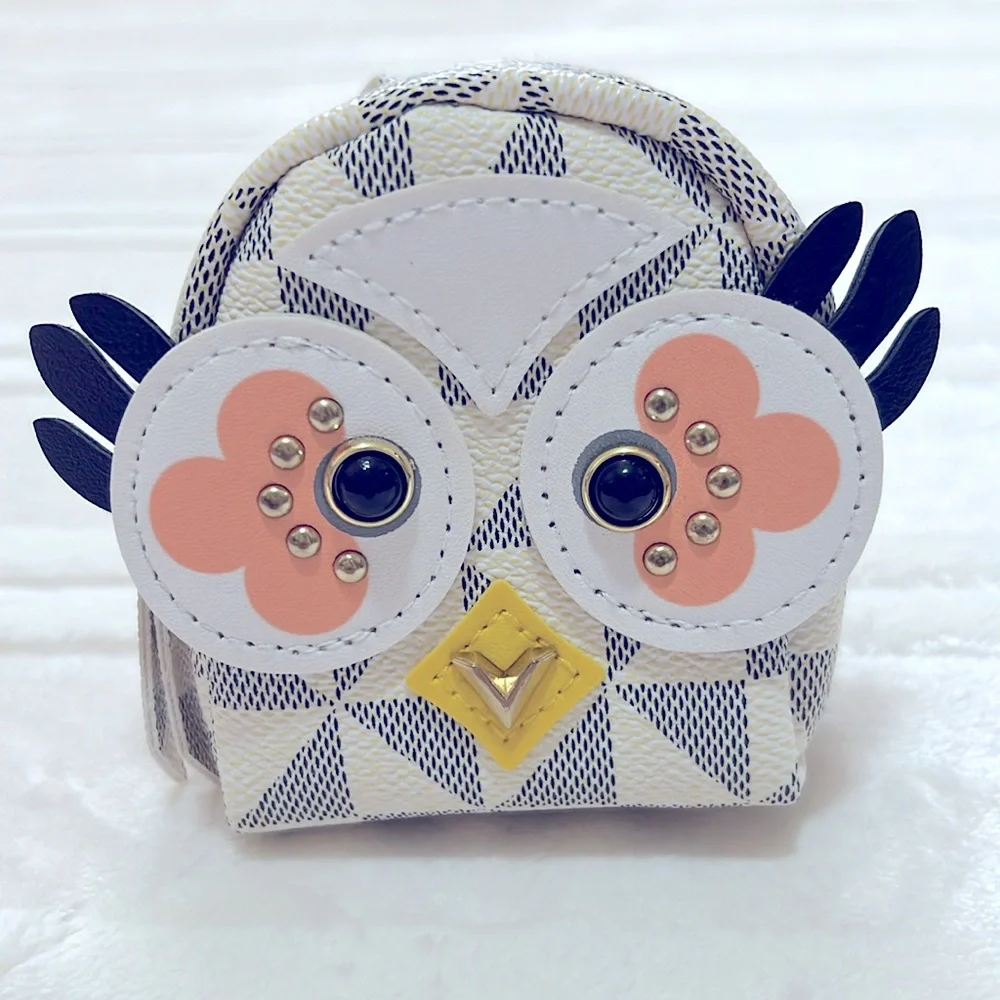 White Owl Mini Backpack Bag Charm / Keychain / Lipstick Holder